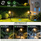All-in-One Low Voltage Landscape Lighting Kit, 8-Pack LED Landscape Lights with Smart Transformer, 70FT Pre-Wired Cable, IP65 Waterproof Outdoor Spotlights, 3000K Warm White for Yard Garden Pathway - Image 4
