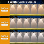 Solar Fence Lights Outdoor, 20 Pack Fence Lights Solar Powered, 3 Color Modes Warm/Natural/Cool White (3000K/4000K/6000K), IP67 Waterproof Dusk to Dawn Solar Lights for Fence, Backyard, Patio, Deck - Image 2