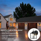 GRUENLICH Outdoor Wall Light Fixture, Clear Glass, Black, 2 Pack - Image 7