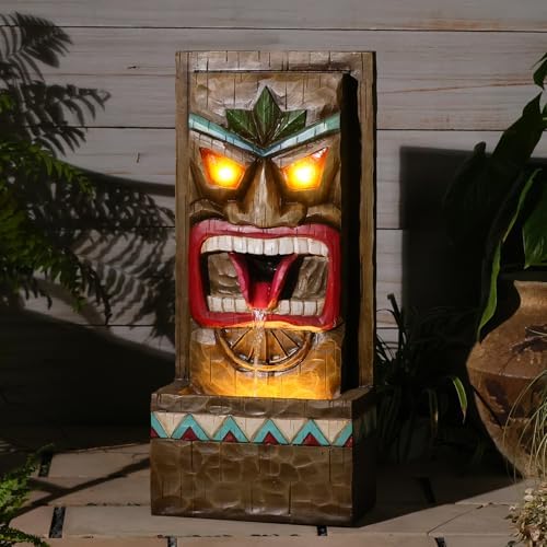 Sunlinua 30H Tiki Outdoor Water Fountain with Soothing Water Sounds - Image 2