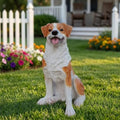 Hound Dog Garden Statue Resin Outdoor Decor Figurine for Yard Lawn Patio by Guioiby