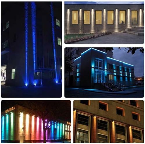 10W Rotation Spot Lights - Long Range LED Floodlights, IP66 Waterproof Narrow Beam Spotlight, Outdoor Wall Washer Lights, Outdoor Architectural Landscape Lighting(Yellow,24V) - Image 7