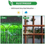 32 Pack Decorative Garden Fence, 17in x 34.6ft Arched No Dig Animal Barrier Fence for Dog Rabbit, Garden Edging Border, Rustproof Metal Ground Stake Border Fencing Panel for Outdoor Yard Patio Decor - Image 5