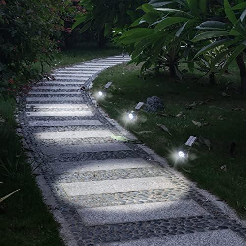 Solar Landscape Lights, 4 LED Solar Spotlights 2 in 1 Waterproof Security Light Solar Lights Outdoor for Tree,Patio,Yard (White) - Image 3