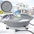 Heated Bird Baths for Outdoors,100W Winter Heated Birdbath,Gray by ODSNANIE