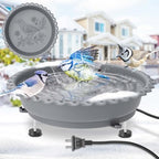 Heated Bird Baths for Outdoors,100W Winter Heated Birdbath,Gray by ODSNANIE