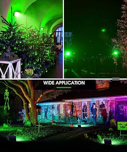 L LOHAS LED Green Christmas Flood Light Outdoor 50W Dusk to Dawn 2 Pack - Image 5