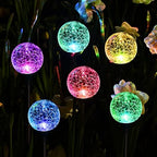 SOLPEX Solar Garden Lights 6 Pack, Solar Lights Outdoor Decorative, Solar Globe Lights Outdoor Waterproof for Yard and Garden, Multi-Color Changing Cracked Glass Ball LED Lights - Image 6