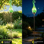 Outdoor Solar Powered Lights, Decorative Garden Stakes with Flame, Outdoor Garden Decor Flame Glass Stakes Solar Lights for Yard - Image 7