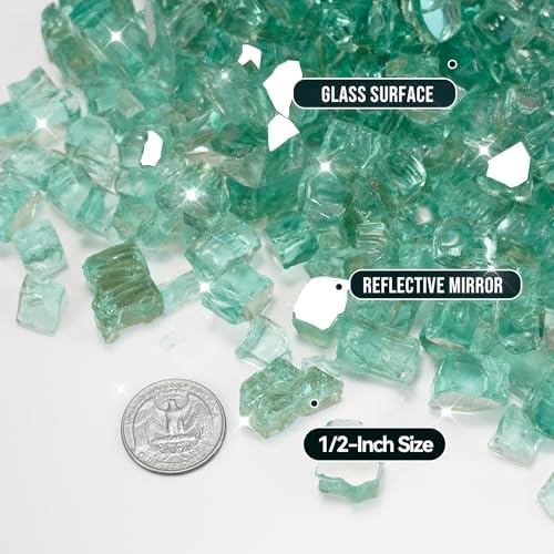 Skyflame 1/2-Inch Fireglass for Gas Firepit and Fireplace, 10-Pound - Image 2