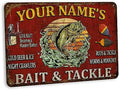 Fishing Décor For Home Personalized Fishing Sign Bait & Tackle Custom Fishing Décor Rustic Cabin Décor Lake House Wall Art Garage Décor Gifts for Him 108122002068 by ChicoCreekSigns
