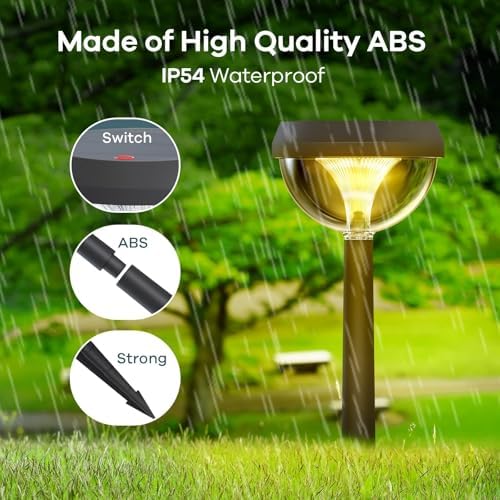 Linkind Solar Pathway Lights 8 Pack, Solar Lights Outdoor Warm White - Image 3