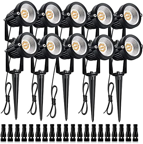 10-Pack Voltage Landscape Lighting with Spike and Connector by LIGHTUPYOURLIFE