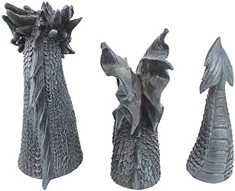 Design Toscano The Dragon of Falkenberg Castle Moat Lawn Garden Statue, 28 Inch Long, 14 Inch Tall, Cast Stone Resin, Gray Stone Finish - Image 5