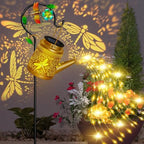 Solar Lights Outdoor, Dragonfly Watering Can Lantern, Garden Decor for Yard by OSTRITEC