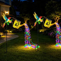 Solar Watering Can Lights Outdoor Lights 800LM IP44, Hummingbird Flower Cascading Fairy Lights, Warm White LED Garden Path Decor, Patio, Pond, Christmas Halloween Wedding Party Outdoor Festival Decor by Vukjep