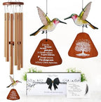 32 inch Golden Hummingbird Memorial Wind Chimes for Loss of Loved One by CaptainD%C3%A9cor