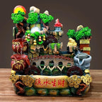 Waterfall Table Fountain Resin Rockery Fountains Flowing Alpine Flowing Water Ornaments Decorative Lucky Table Water Fountain - Image 3