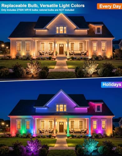 Solid Brass Outdoor Landscape Spotlight with 5W 2700K MR16 Bulb,1 Pack - Image 7