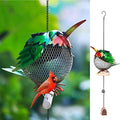 Solar Wild Bird Feeder Squirrel Proof for Outside - Unique Cute Metal Animal Shaped Bird Feeder with Solar Light, Wind Chime, Gift for Bird Lovers(Hummingbird) by WTreeW