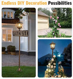 63" Solar Lamp Post Light 2 Pack, Solar Post Lights Outdoor Warm White - Image 4