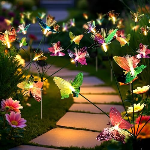 Solar Garden Lights,6Pack Swaying Butterfly Lights Garden Decor by Suncket