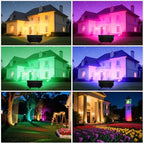 LED Flood Light Outdoor, 50W Color Changing RGB Flood Light, IP66 Waterproof Outdoor Landscape Lights Stage Lights, 5000LM Uplighting for Party, 2Pack - Image 4