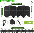 Vashly 40Ft Garden Edging 5.9 in Tall Landscape Edging 40 Pcs Garden Border - Image 2