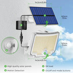 Peasur 318 LED Solar Motion Lights Outdoor Waterproof with 16.4 FT Cable - Image 6