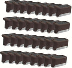 Solar Outdoor Fence Step Lights, 32pcs Brown IP44 LED Outdoor Stair Lights, 1400mAh, Suitable for Courtyards, Decks, Steps, Walkways, and Lawn Paths by GTQPS