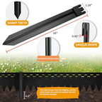 30Pcs 10Inch Black Metal Landscape Edging Stakes, No Installation for Corrugated Garden Landscape Edging/Terrace Board/Grass Barrier/Bender Board/Garden Liner/Tent pegs/Dog Stakes - Image 5