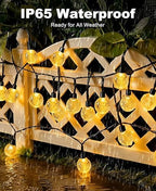btfarm 4 Pack Solar String Lights Outdoor, Total 196FT 200LED Crystal Globe - Image 4