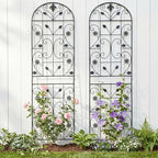 70.8" Metal Garden Trellis for Climbing Plants, 2 Pack Black - Image 4