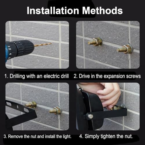 5PCS Flood Light, 50W Ultra Thin Waterproof Wall Lamp for Garden Garage - Image 7