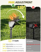 T-SUN Solar Lights Outdoor Waterproof, 6 Pack LED Solar Spot Lights, RGB - Image 2