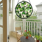 Ireland Green Clover Stained Glass Window Hanging Suncatcher Gifts 12" - Image 5