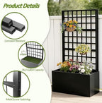 Metal Planter Box with Trellis,63"(H)*31.5(L)*15.8"(W) - Image 3