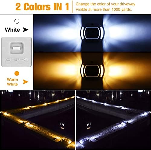 VOLISUN Solar Driveway Dock Deck LED Outdoor Lights 2 Colors Modes 12 Pack - Image 2