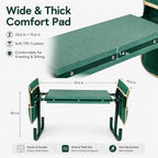 Garden Kneeler and Seat, 2-in-1 Folding Gardening Stool with 5 Adjustable Heights, 660 lbs Heavy Duty Steel Frame and 2 Tool Pouches - Image 6