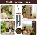 Personalized Memorial Wind Chimes for Outdoors with Custom Name and Memorial Years Singer Tribute Sympathy Gift for Loss of Loved One Music Inspired Remembrance Chimes for Family Reflection - Image 6