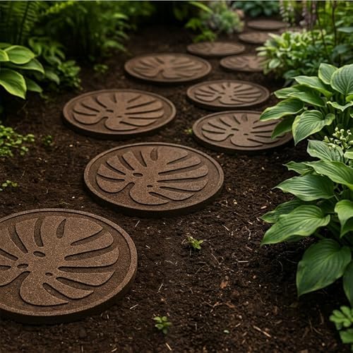Tierra Verde 4 Pack 18" x 18" Tropical Leaf Decorative Stepping Stones - Image 6