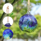 VCUTEKA Hanging Garden Gazing Ball, Glass Witch Ball for Outdoor Decor, 6" - Image 5