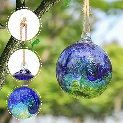 VCUTEKA Hanging Garden Gazing Ball, Glass Witch Ball for Outdoor Decor, 6" - Image 5