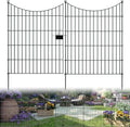 10‑Panel No‑Dig Garden Fence with Gate, 32" H x 23.6'L Outdoor Dog Barrier by richmen