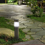 SUNWIND Solar Bollard Lights Outdoor - 6 Pack Stainless Steel Warm White LED Landscape Lights Waterproof Decorative Lighting for Backyard Lawn Patio - Image 5