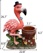 Garden Flamingo Statue Planter Pot - Image 3