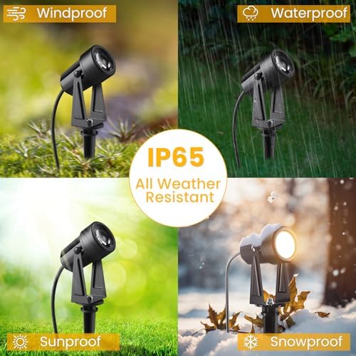 8 Pack Outdoor Low Voltage Landscape Lighting with Transformer - Image 6
