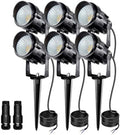 Low Voltage Landscape Lighting with Connectors AC/DC 12-24V IP67 Waterproof 3000K Warm White Outdoor Spotlights for Yard Pathway Garden Trees (6PCS, 7W) by Unknown