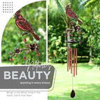 Wind Chimes for Outside, Wind Chimes Outdoor Clearance, Soothing Tones Outdoors, Cardinal Wind Chime, Memorial, Sympathy Gift, Patio, Porch, Home Décor, Modern, Art Décor, Bronze (32" Cardinal) - Image 6