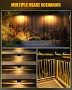 Brightown Solar Step Lights Outdoor Waterproof, 6 Pack Solar Stair Lights - Image 6